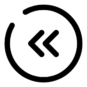 Round Double Alt Arrow Left Icon from Solar Broken Set