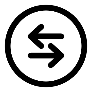 Round Sort Horizontal Icon from Solar Linear Set