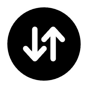 Round Sort Vertical Icon from Solar Bold Set