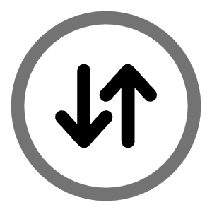 Round Sort Vertical Icon from Solar Line Duotone Set