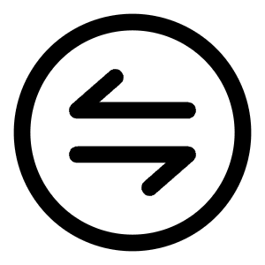 Round Transfer Horizontal Icon from Solar Linear Set