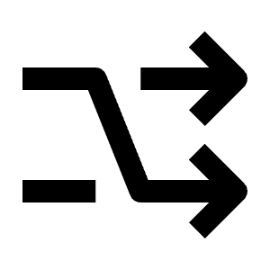 Shuffle Arrow Icon from Outlined Line - Streamline Material Free Set