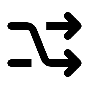 Shuffle Arrow Icon from Rounded Line - Material Pro Free Set
