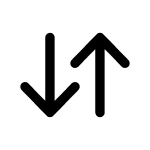 Sort Vertical Icon from Solar Linear Set