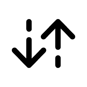 Sort Vertical Icon from Solar Broken Set