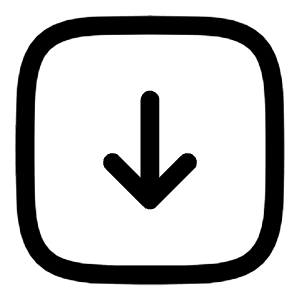 Square Arrow Down Icon from Solar Linear Set