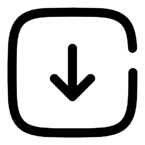 Square Arrow Down Icon from Solar Broken Set