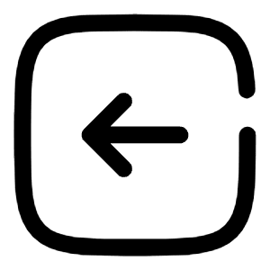 Square Arrow Left Icon from Solar Broken Set