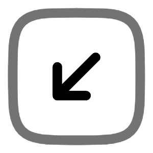 Square Arrow Left Down Icon from Solar Line Duotone Set