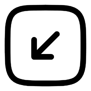 Square Arrow Left Down Icon from Solar Linear Set