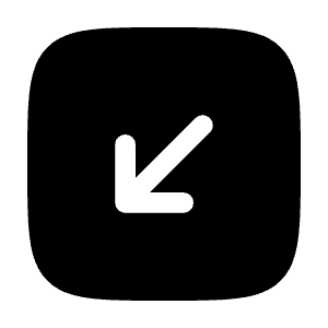 Square Arrow Left Down Icon from Solar Bold Set