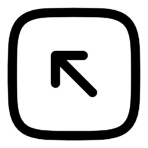 Square Arrow Left Up Icon from Solar Linear Set