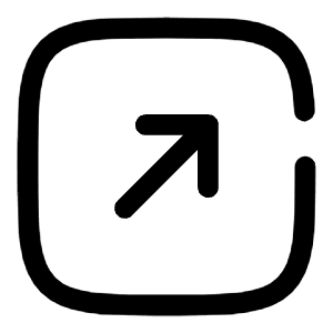 Square Arrow Right Up Icon from Solar Broken Set