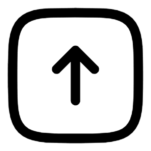Square Arrow Up Icon from Solar Linear Set