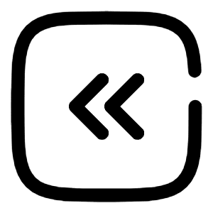 Square Double Alt Arrow Left Icon from Solar Broken Set