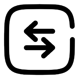 Square Sort Horizontal Icon from Solar Broken Set