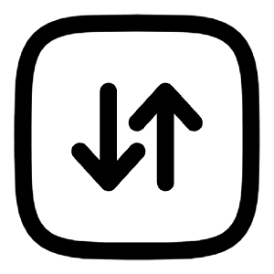 Square Sort Vertical Icon from Solar Linear Set