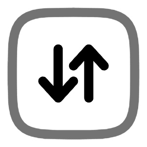 Square Sort Vertical Icon from Solar Line Duotone Set