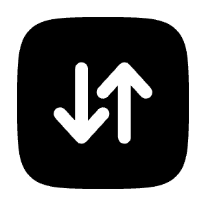 Square Sort Vertical Icon from Solar Bold Set