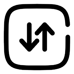 Square Sort Vertical Icon from Solar Broken Set