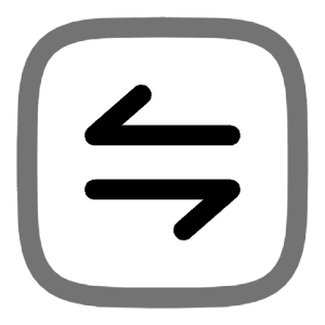 Square Transfer Horizontal Icon from Solar Line Duotone Set