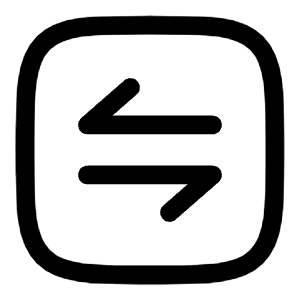 Square Transfer Horizontal Icon from Solar Linear Set