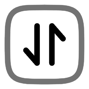 Square Transfer Vertical Icon from Solar Line Duotone Set