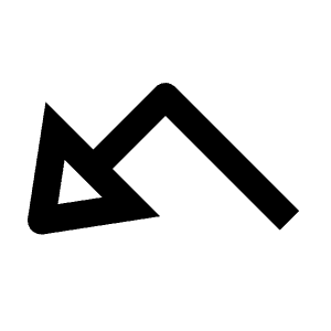 Triangle Arrow Bounce Down Left Icon from Outlined Line - Streamline Material Free Set