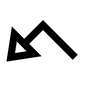 Triangle Arrow Bounce Down Left Icon from Sharp Line - Streamline Material Free Set