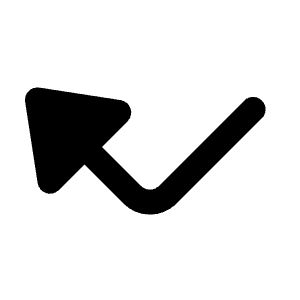 Triangle Arrow Bounce Up Left Fill Icon from Rounded Fill - Streamline Material Free Set