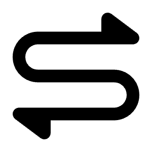 Triangle Arrow Curvy Both Direction Icon from Rounded Line - Streamline Material Free Set