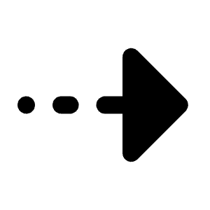 Triangle Arrow Dash Right Fill Icon from Rounded Fill - Streamline Material Free Set