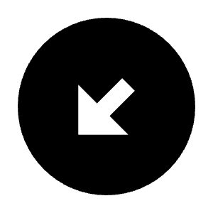 Triangle Arrow Diagonal Bottom Left Circle Fill Icon from Sharp Fill - Streamline Material Free Set