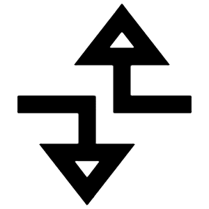 Triangle Arrow Dodge Alt Icon from Sharp Line - Streamline Material Free Set