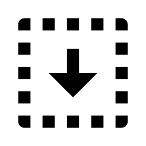 Triangle Arrow Down Dashed Square Fill Icon from Outlined Fill - Material Pro Free Set