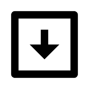 Triangle Arrow Down Square Icon from Outlined Line - Streamline Material Free Set