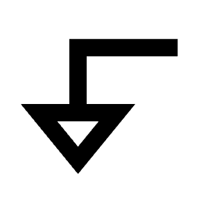 Triangle Arrow Left Down Icon from Sharp Line - Streamline Material Free Set