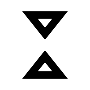 Triangle Arrow Less Vertical Icon from Sharp Line - Streamline Material Free Set