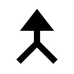 Triangle Arrow Merge Fill Icon from Sharp Fill - Streamline Material Free Set