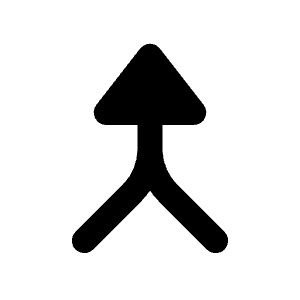 Triangle Arrow Merge Fill Icon from Rounded Fill - Streamline Material Free Set