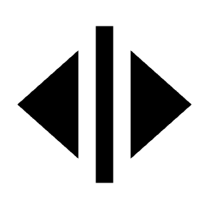 Triangle Arrow Move Horizontal Alt Fill Icon from Sharp Fill - Material Pro Free Set