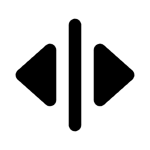 Triangle Arrow Move Horizontal Alt Fill Icon from Rounded Fill - Streamline Material Free Set