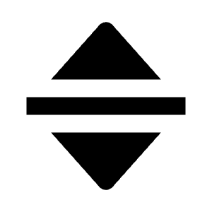 Triangle Arrow Move Vertical Alt Fill Icon from Outlined Fill - Streamline Material Free Set