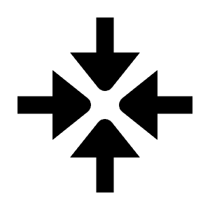 Triangle Arrow Point Center Fill Icon from Outlined Fill - Streamline Material Free Set