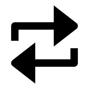 Triangle Arrow Reload Horizontal Fill Icon from Outlined Fill - Streamline Material Free Set