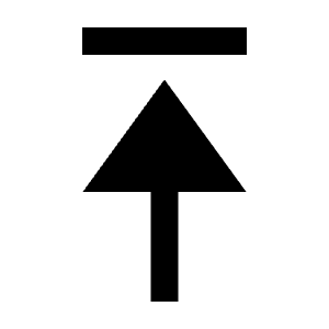 Triangle Arrow To Top Fill Icon from Sharp Fill - Streamline Material Free Set