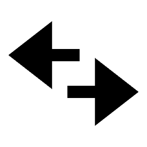 Triangle Arrow Transfer Horizontal 3 Fill Icon from Sharp Fill - Streamline Material Free Set