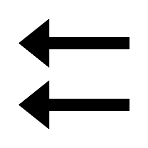 Triangle Double Triangle Arrow Left Fill Icon from Sharp Fill - Streamline Material Free Set