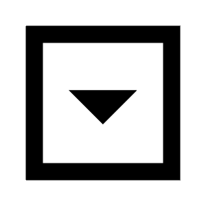 Triangle Down Square Icon from Sharp Line - Streamline Material Free Set