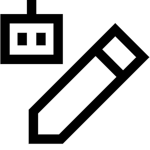 Ai Edit Robot Icon from Sharp Line - Free Set